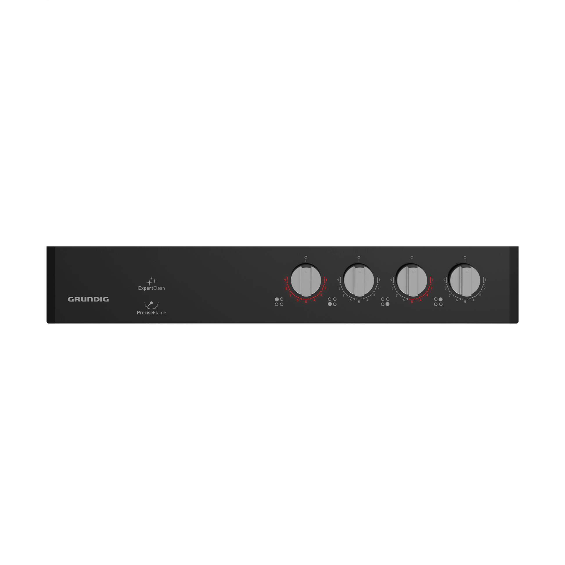 Grundig 60cm Black Gas on Glass Hob GIGL6234250 - Metro Homecentre Menlyn