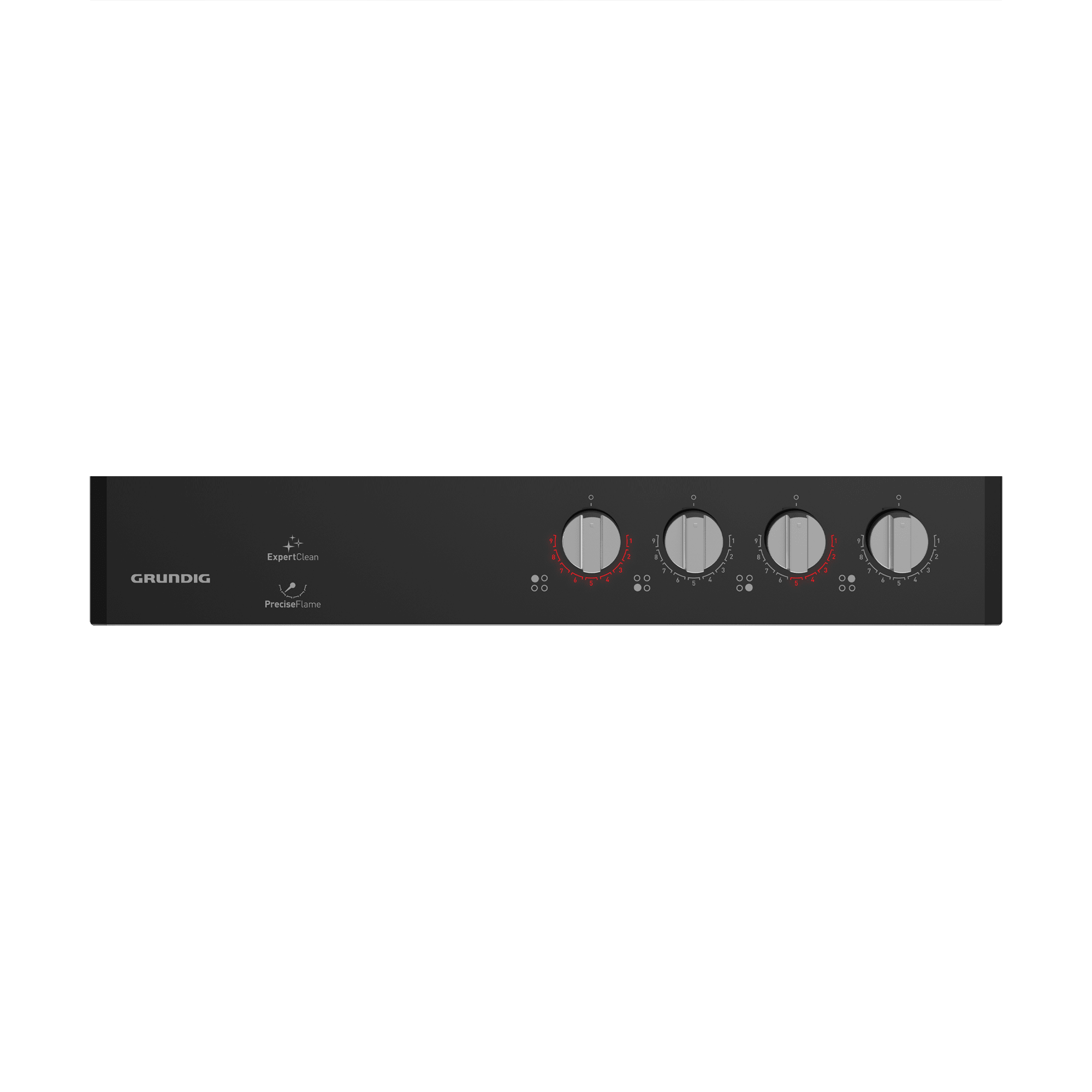 Grundig 60cm Black Gas on Glass Hob GIGL6234250 - Metro Homecentre Menlyn