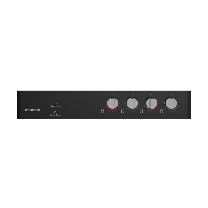 Grundig 60cm Black Gas on Glass Hob GIGL6234250 - Metro Homecentre Menlyn