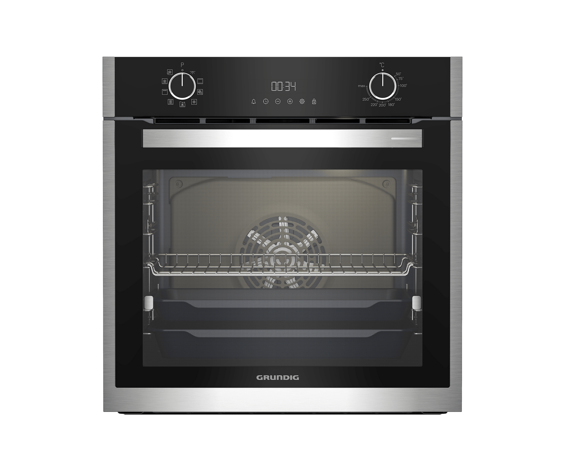 Grundig 60cm HotAero Built in Oven GEBM19300BC - Metro Homecentre Menlyn