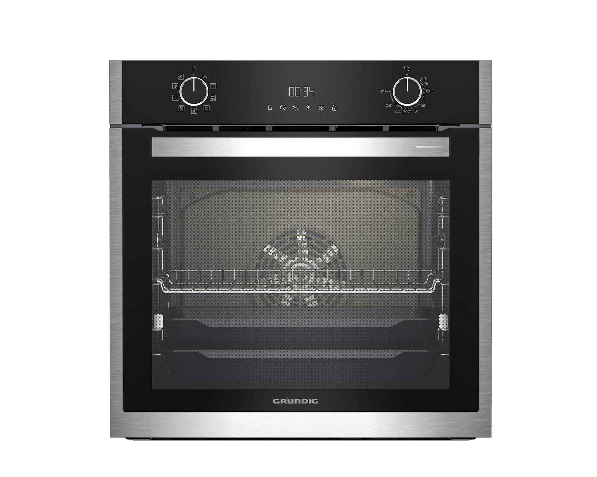 Grundig 60cm HotAero Built in Oven GEBM19300BC - Metro Homecentre Menlyn