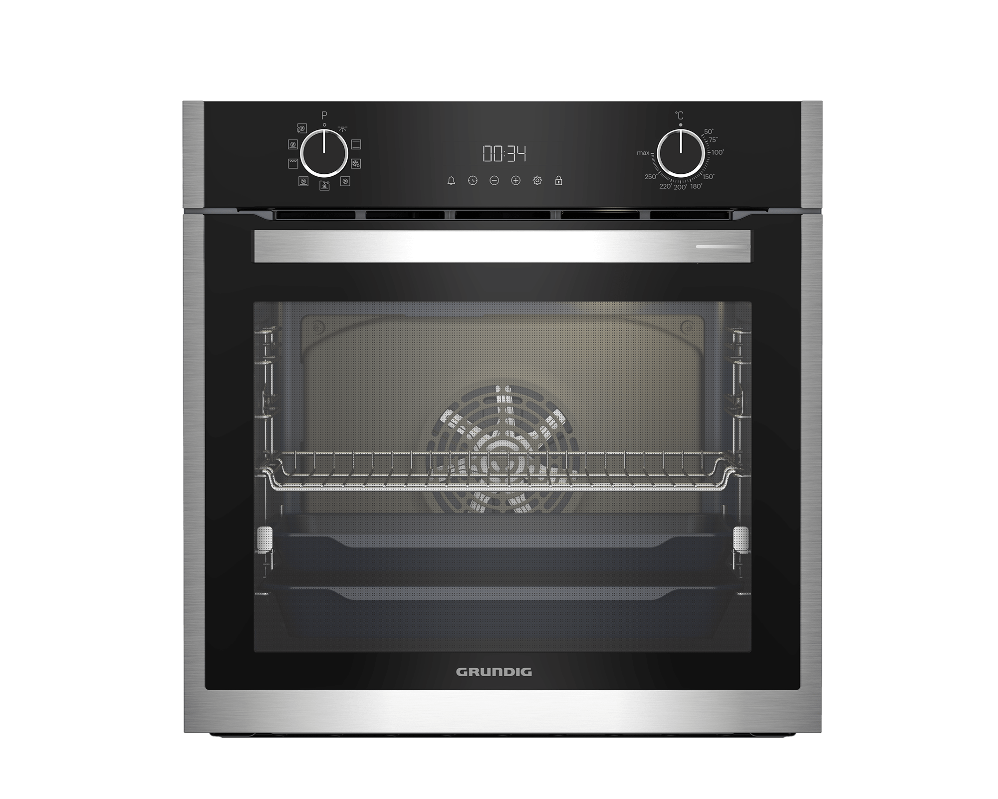 Grundig 60cm HotAero Built in Oven GEBM19300BC - Metro Homecentre Menlyn