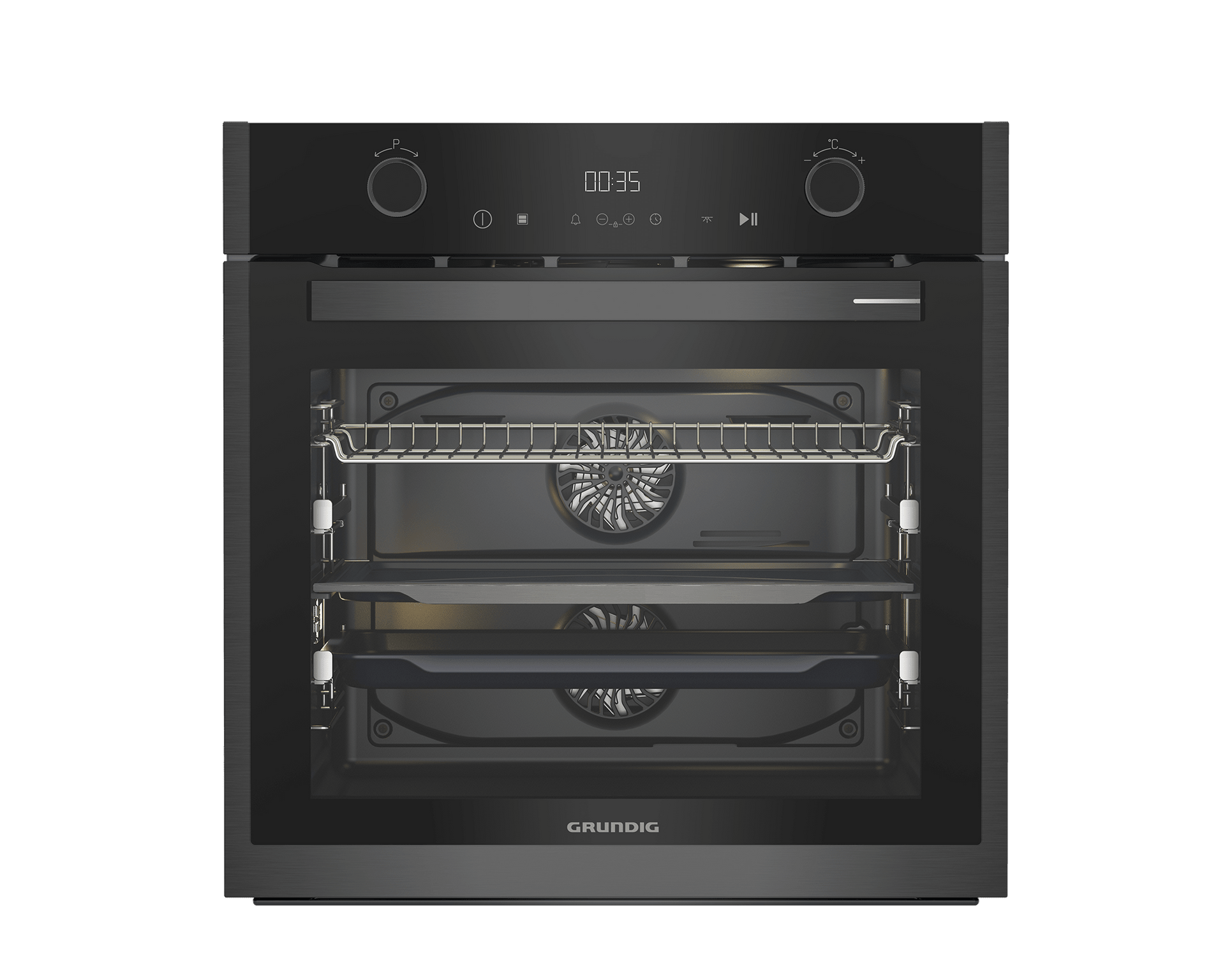 Grundig 60cm Pyrolytic Built - In Oven GEBTM19400DXPS - Metro Homecentre Menlyn