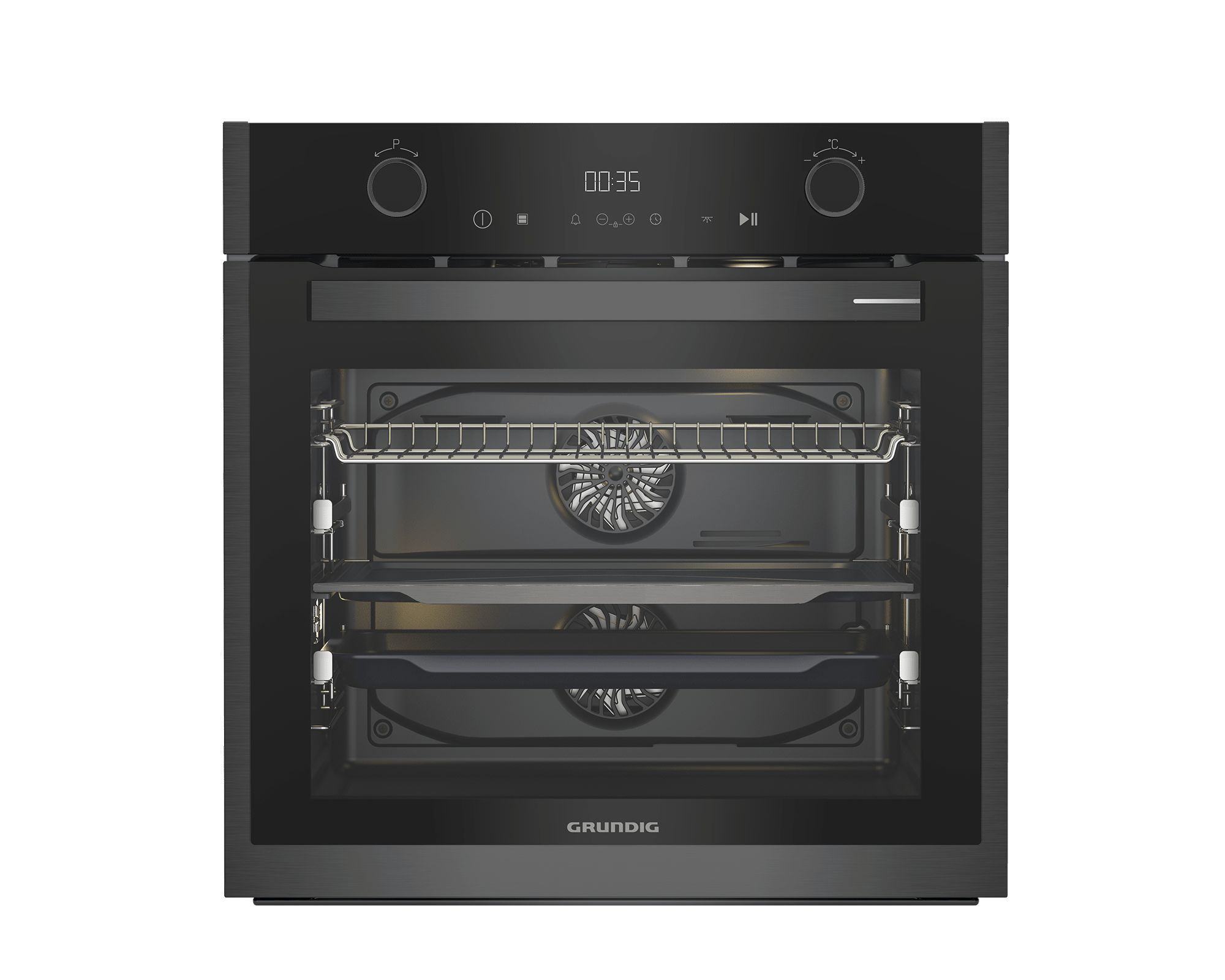 Grundig 60cm Pyrolytic Built - In Oven GEBTM19400DXPS - Metro Homecentre Menlyn