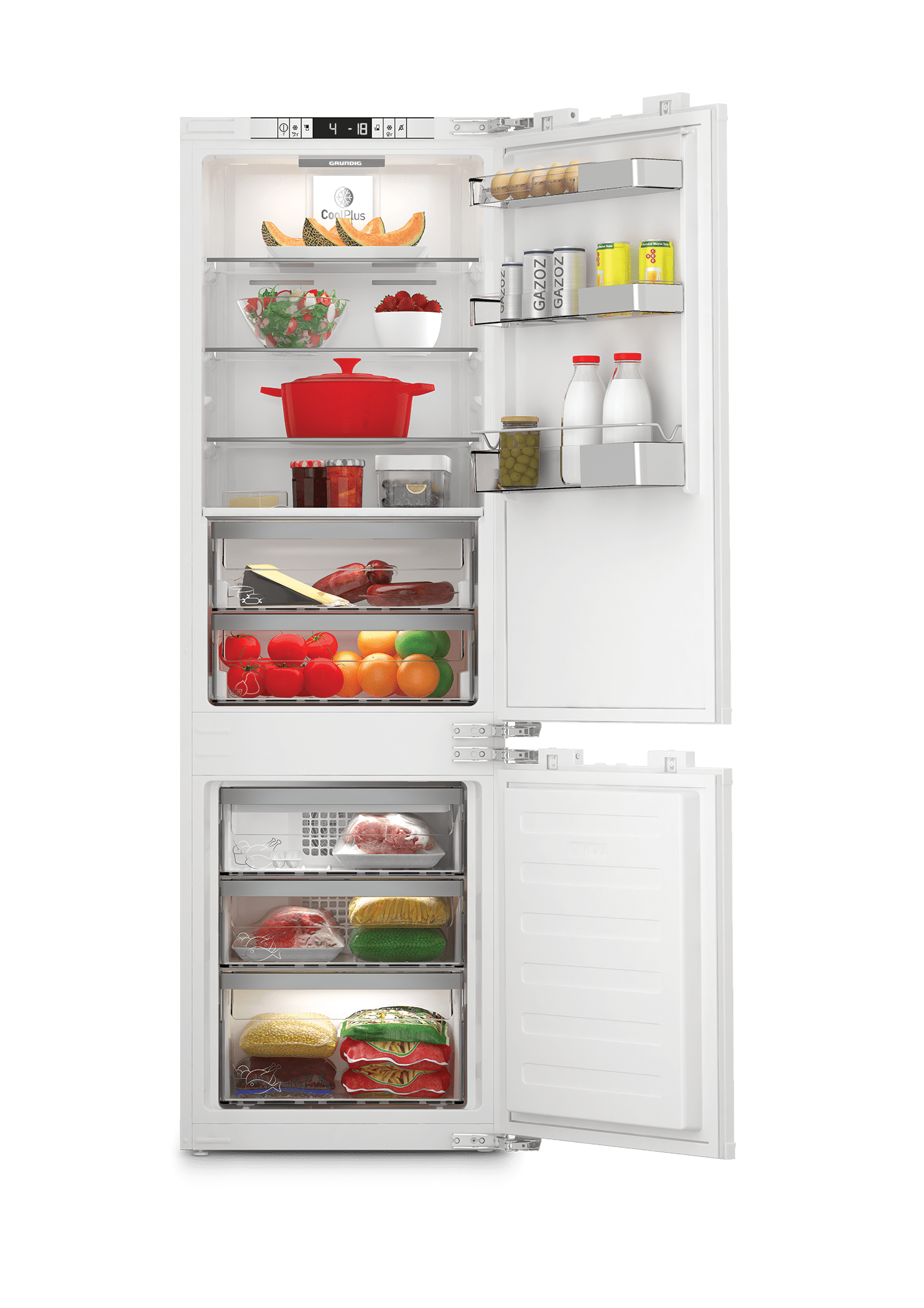 Grundig Combi Fridge Freezer GKNI15740N - Metro Homecentre Menlyn