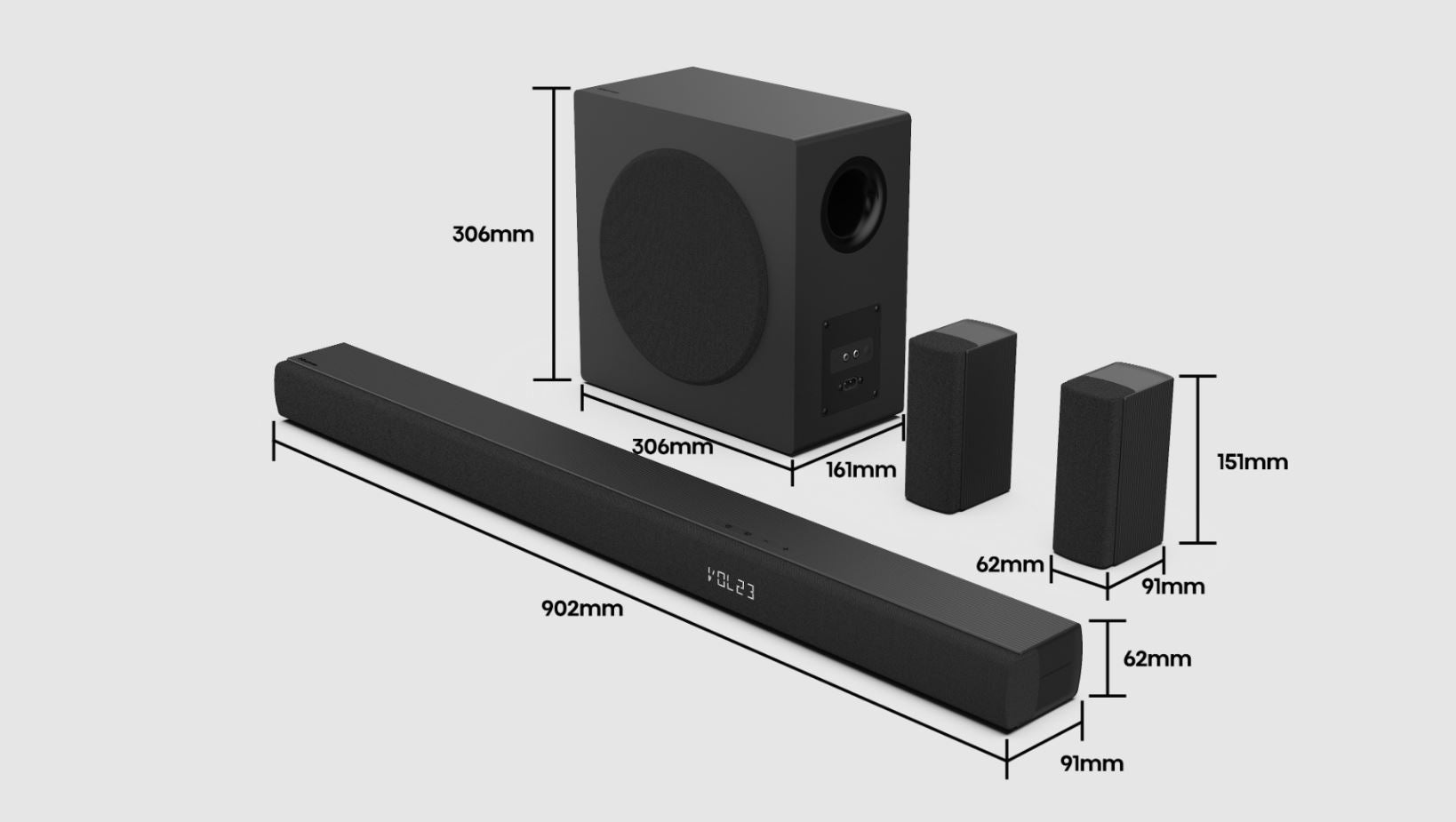 Hisense 540W Digital Soundbar & Subwoofer HS5100 - Metro Homecentre Menlyn