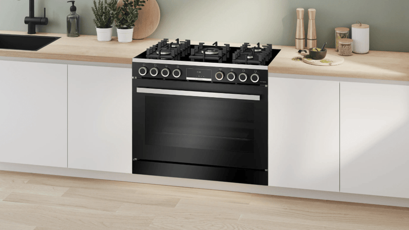 Bosch Series 8 90cm Black Full Gas Stove HJYGGXV60Z - Metro Homecentre Menlyn