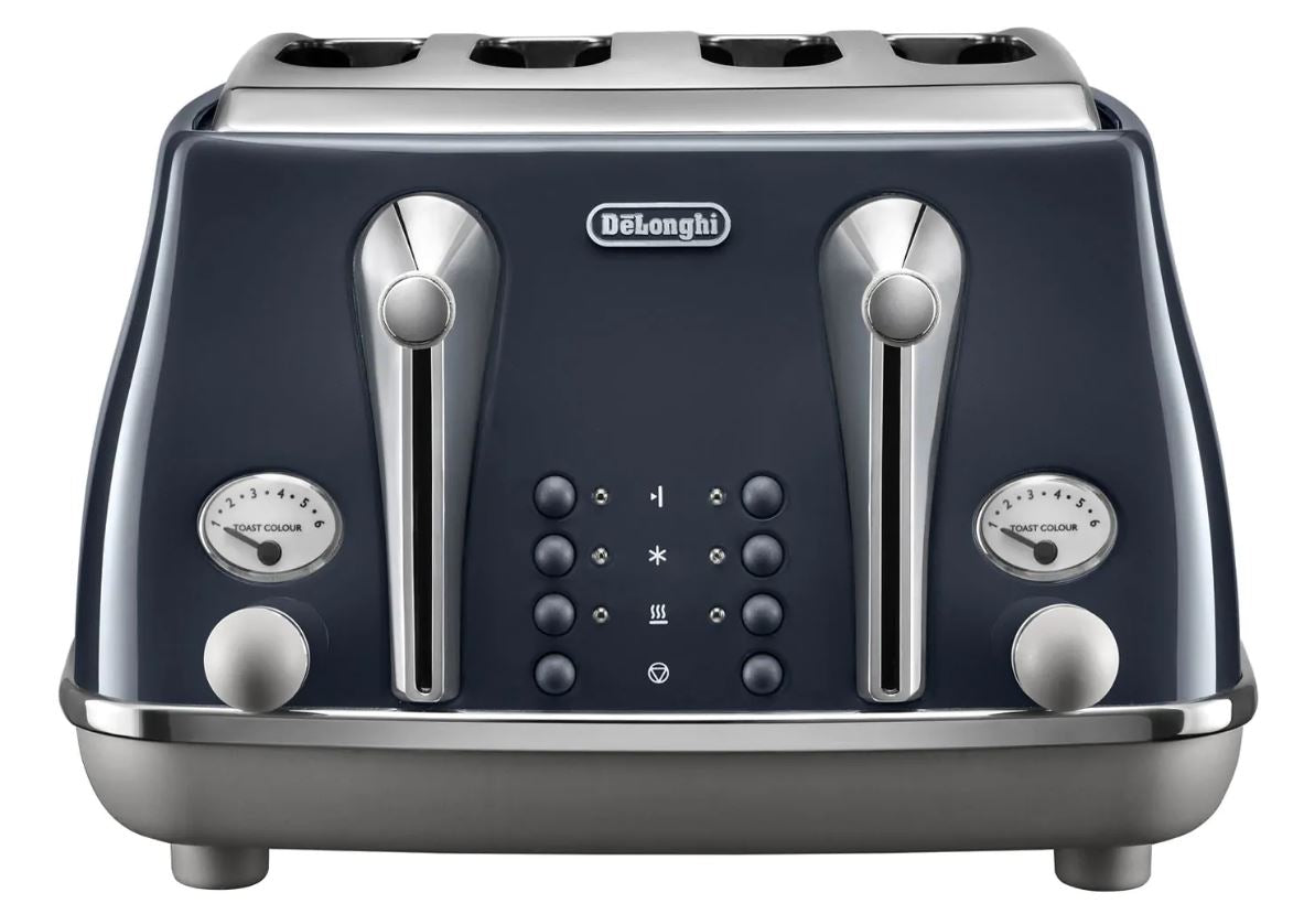 DeLonghi Icona Blue 4 Slice Toaster CTOC4003.BL - Metro Homecentre Menlyn