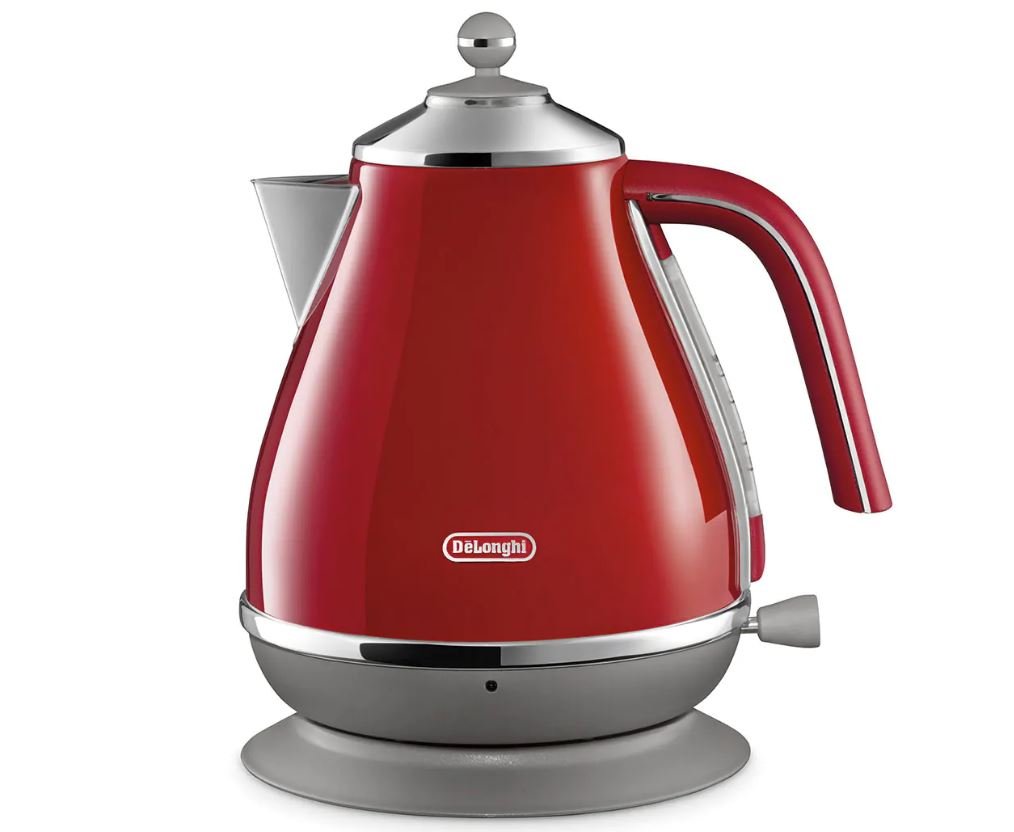 DeLonghi 1.7L Icona Red Cordless Kettle KBOC3001.R - Metro Homecentre Menlyn