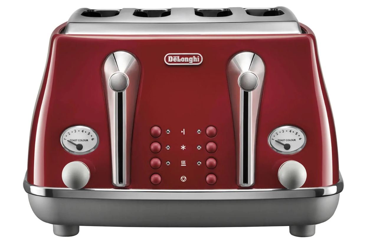 DeLonghi Distinta Flair 2 Slice Toaster Red CTI2103.R - Metro Homecentre Menlyn