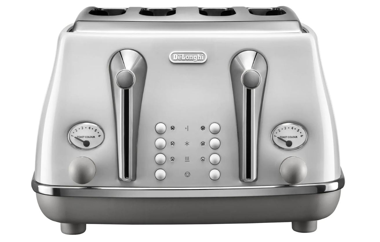 DeLonghi Icona White 4 Slice Toaster CTOC4003.W - Metro Homecentre Menlyn