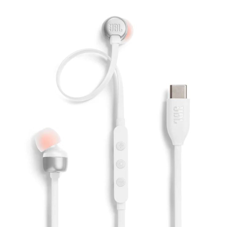 JBL Tune 310C USBC Earphones White T310C - Metro Homecentre Menlyn