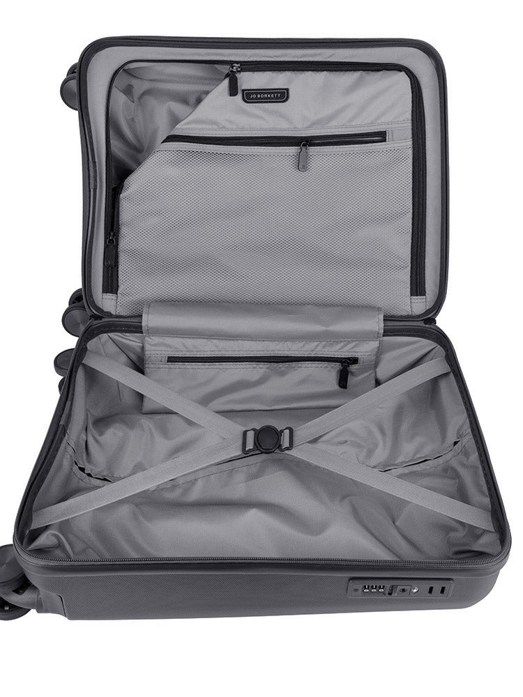 Jo Borkett Gatsby 64cm 4 Wheel Trolley Case Slate JBL001655 - Metro Homecentre Menlyn