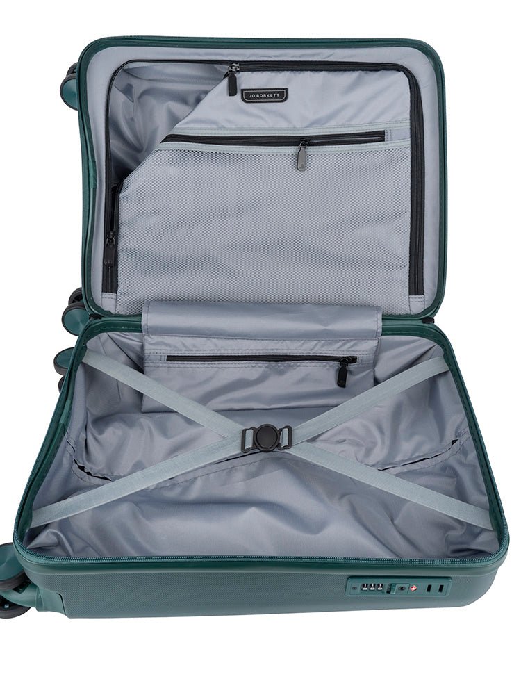 Jo Borkett Gatsby 76cm 4 Wheel Trolley Case Green JBL001753 - Metro Homecentre Menlyn