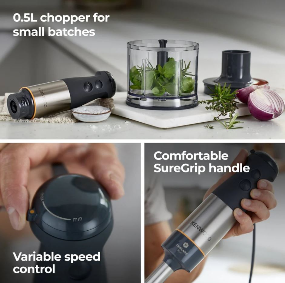 Kenwood 1000W Hand Blender & Accesories HBM60307GY - Metro Homecentre Menlyn