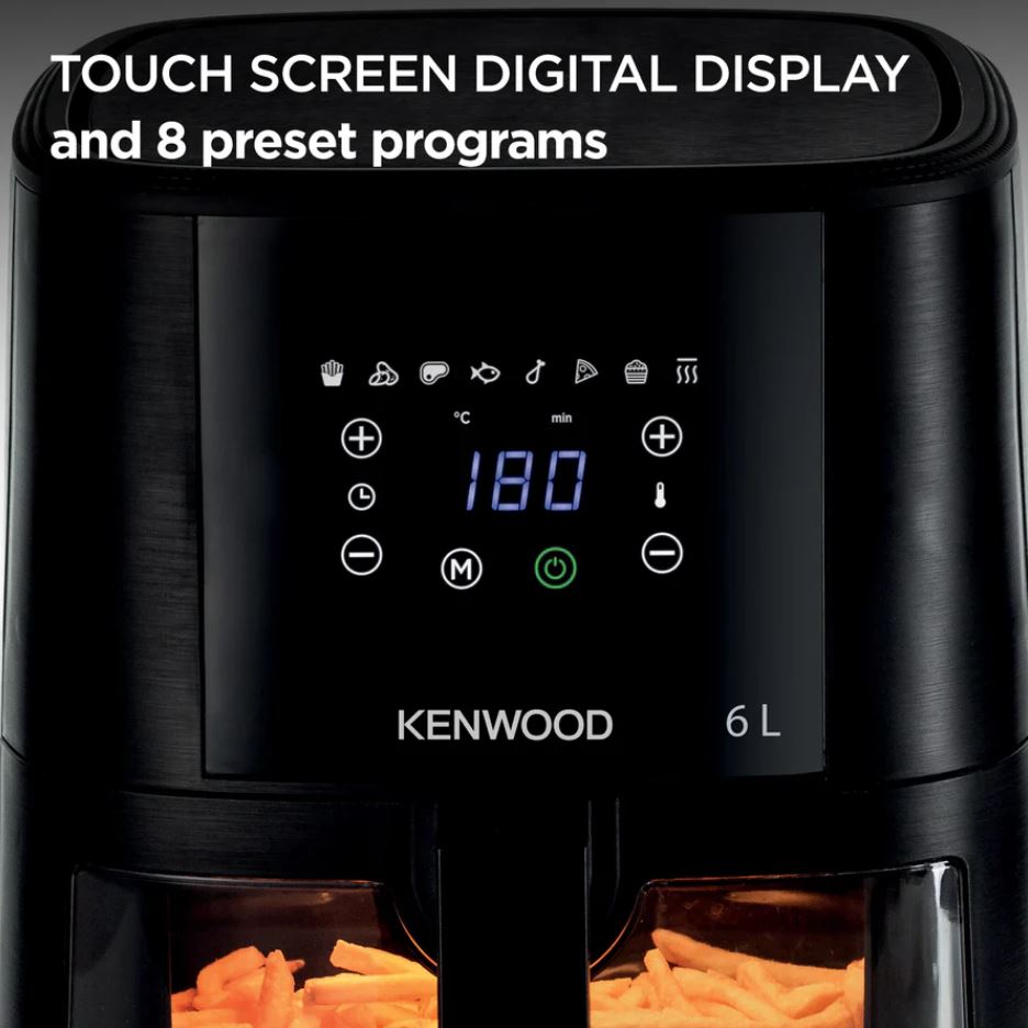 Kenwood 6L Air Fryer with Grill & Window HFG60000BK - Metro Homecentre Menlyn