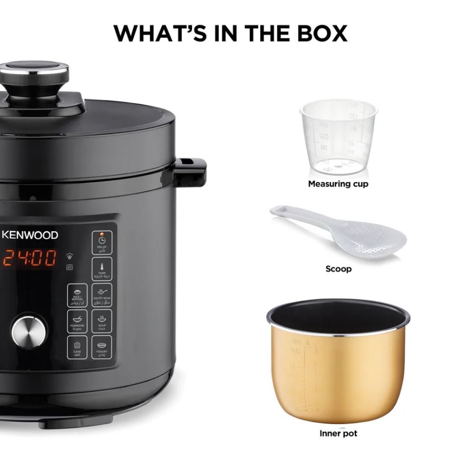 Kenwood 6L Electric Pressure Cooker PCM90000BK - Metro Homecentre Menlyn