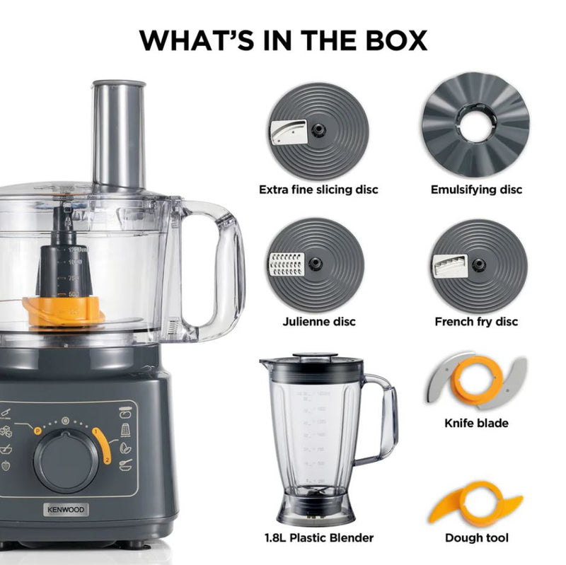 Kenwood 750W Essentials Food Processor FDP0350GY - Metro Homecentre Menlyn