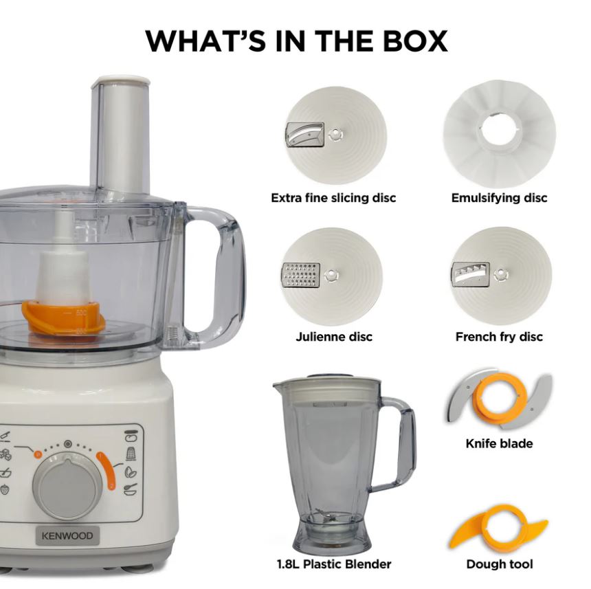 Kenwood 750W White Food Processor FDP0340WH - Metro Homecentre Menlyn