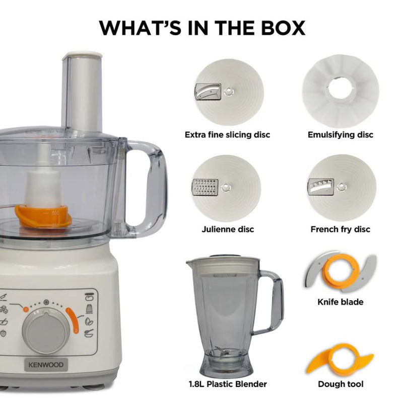 Kenwood 750W White Food Processor FDP0340WH - Metro Homecentre Menlyn
