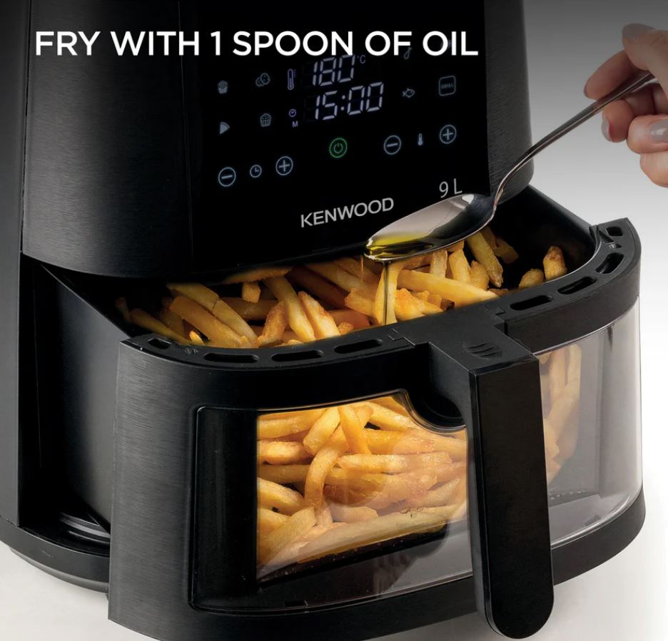 Kenwood 9L Black Dual Airfryer Grill HFG95000BK - Metro Homecentre Menlyn