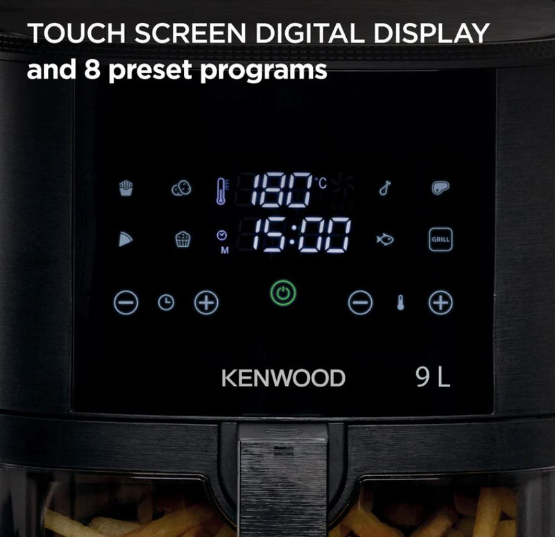 Kenwood 9L Black Dual Airfryer Grill HFG95000BK - Metro Homecentre Menlyn