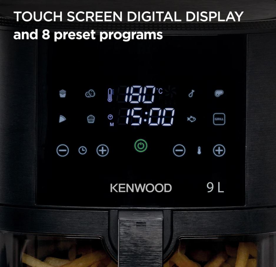 Kenwood 9L Black Dual Airfryer Grill HFG95000BK - Metro Homecentre Menlyn