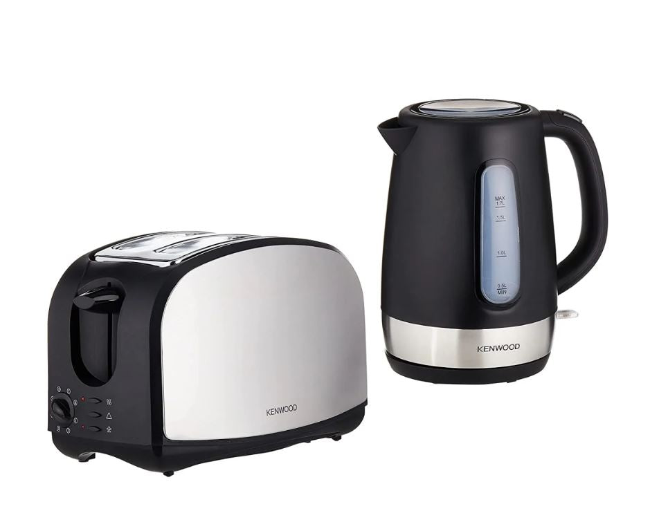 Kenwood Black Stainless Steel Kettle & Toaster MPM02000BK - Metro Homecentre Menlyn