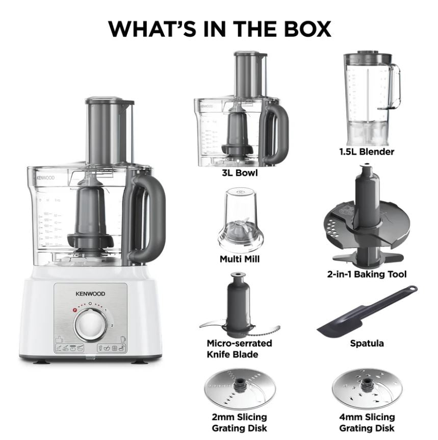 Kenwood MultiPro Express Food Processor FDP65400WH - Metro Homecentre Menlyn