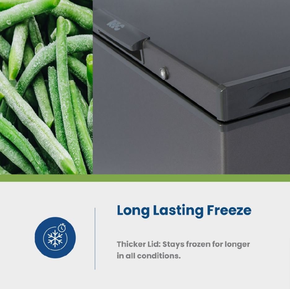 KIC 203L Dark Grey Chest Freezer KCG215GR - Metro Homecentre Menlyn