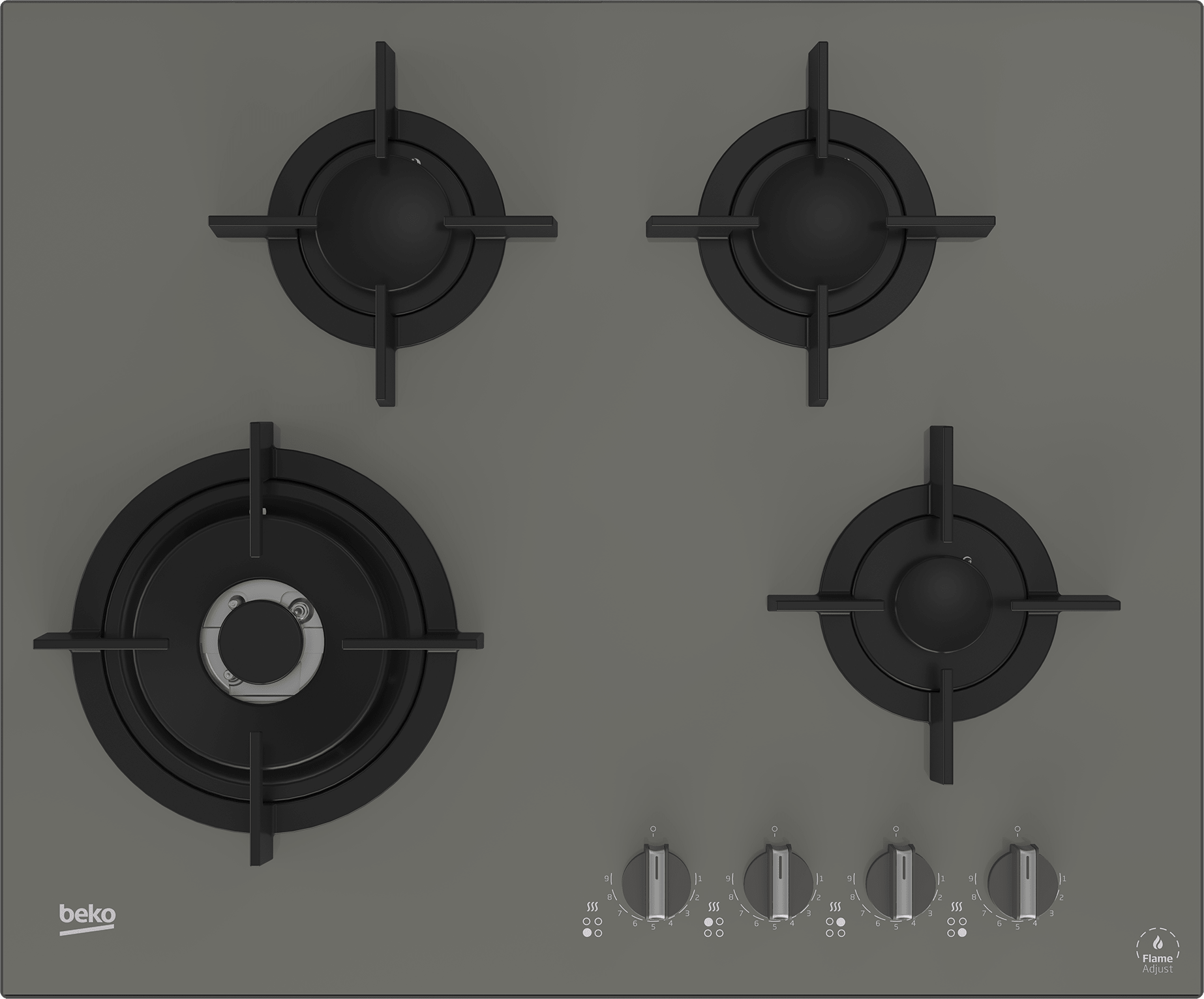 Beko 75cm 5 Burner Steel Gas Hob HIAW75226SXE - Metro Homecentre Menlyn