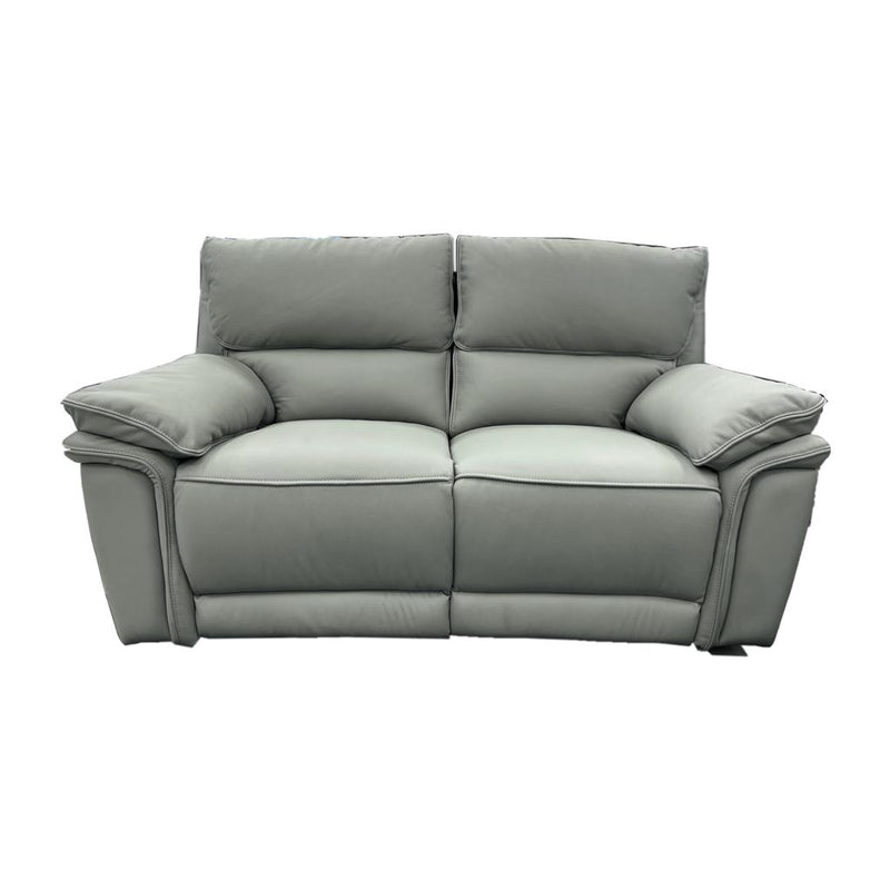 Leather Upper Lounge Suite - Silver Grey - Metro Homecentre Menlyn