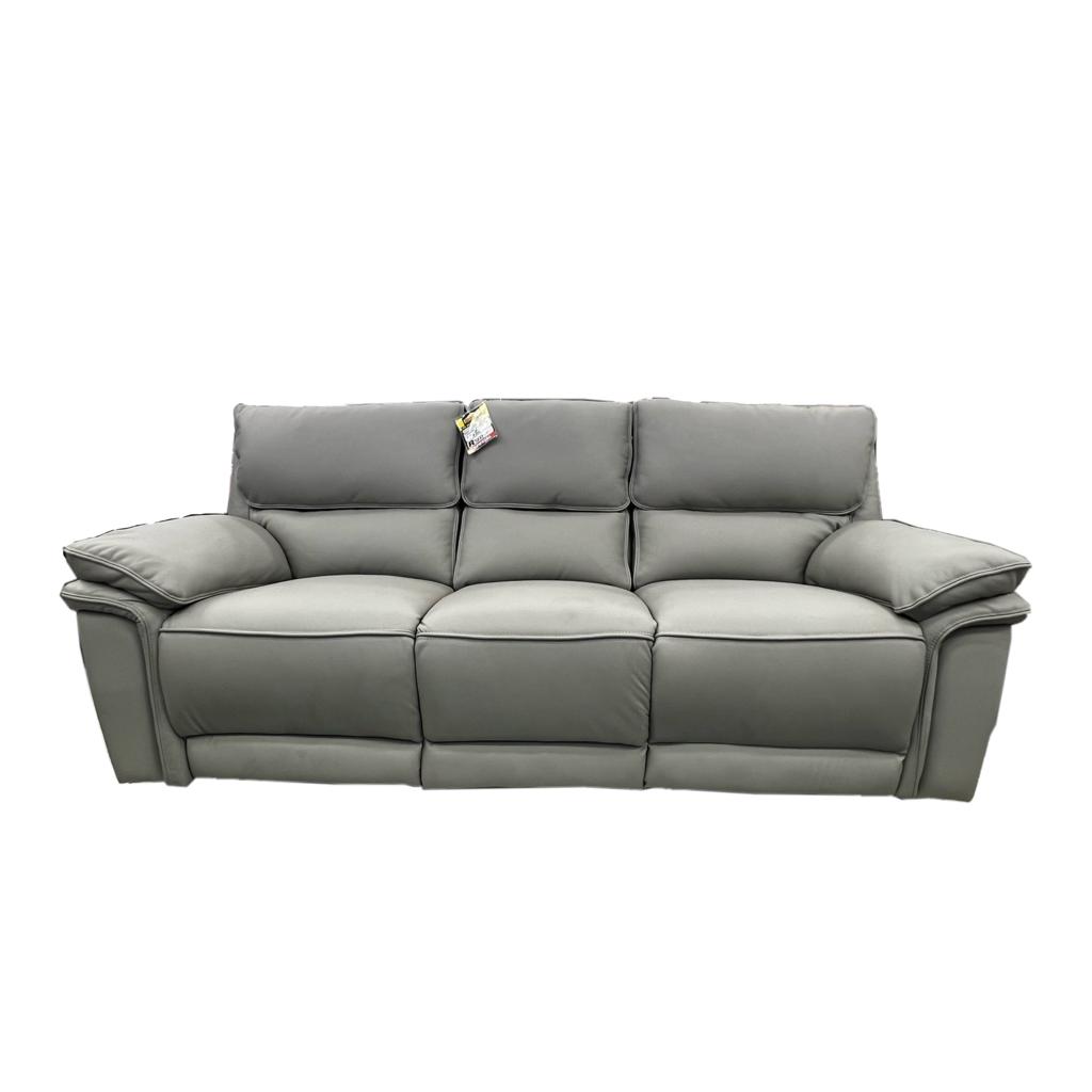Leather Upper Lounge Suite - Silver Grey - Metro Homecentre Menlyn