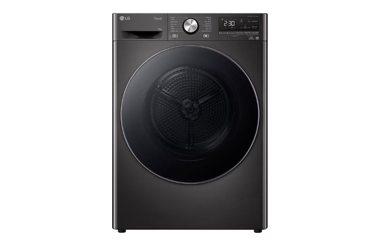 LG 10kg Black Heat Pump Tumble Dryer RH10V9ZV2W - Metro Homecentre Menlyn