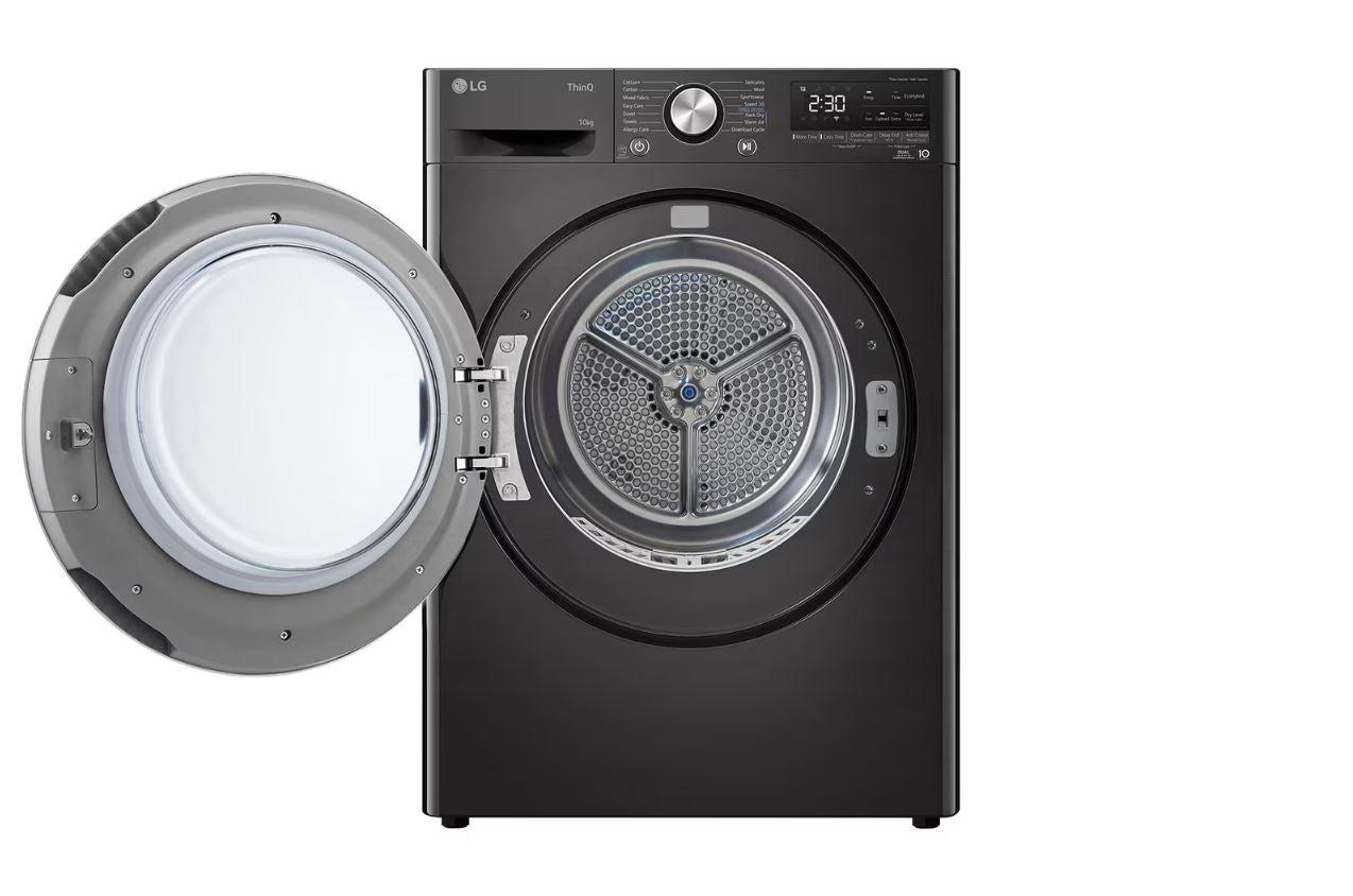 LG 10kg Black Heat Pump Tumble Dryer RH10V9ZV2W - Metro Homecentre Menlyn