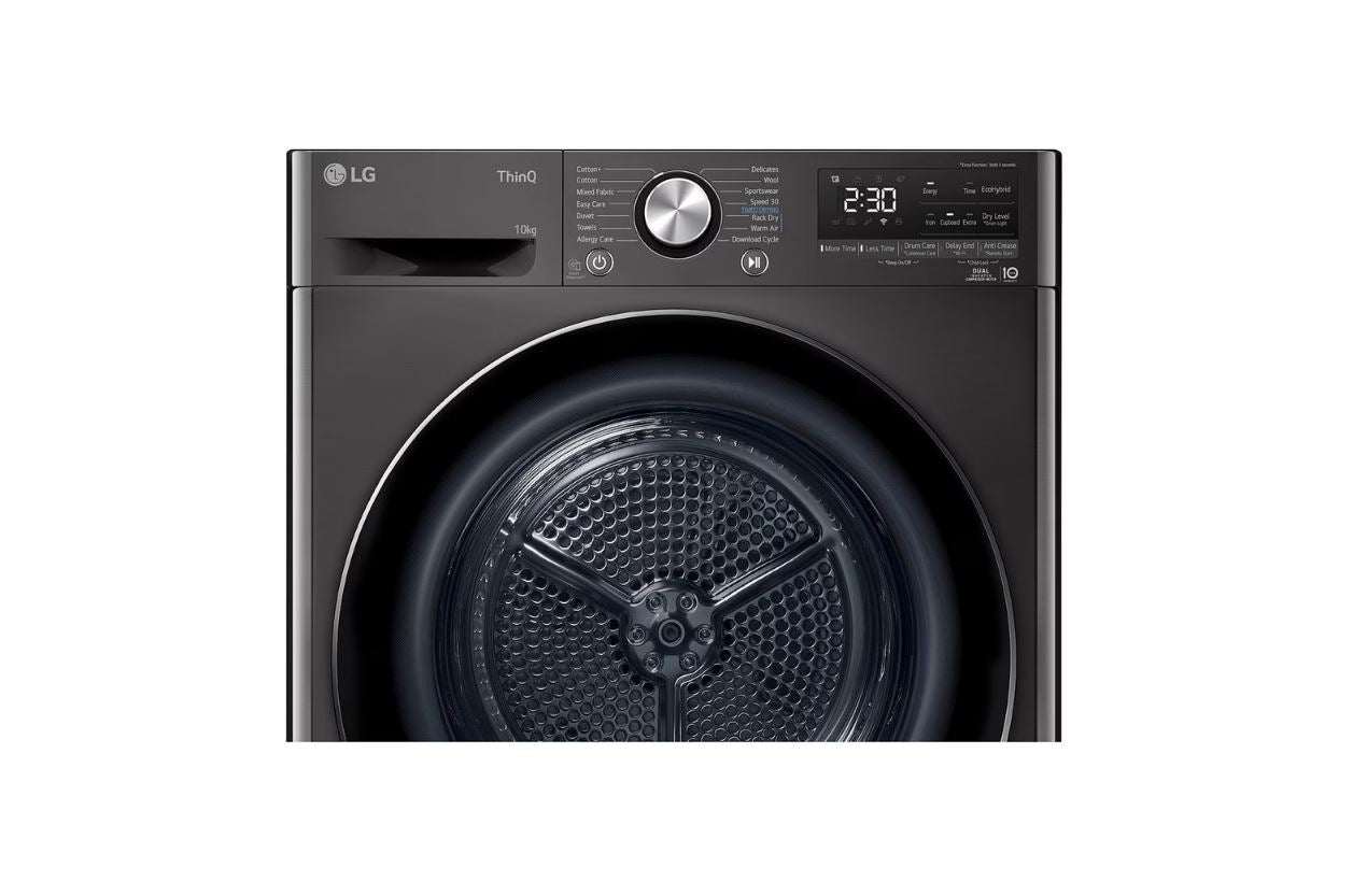 LG 10kg Black Heat Pump Tumble Dryer RH10V9ZV2W - Metro Homecentre Menlyn