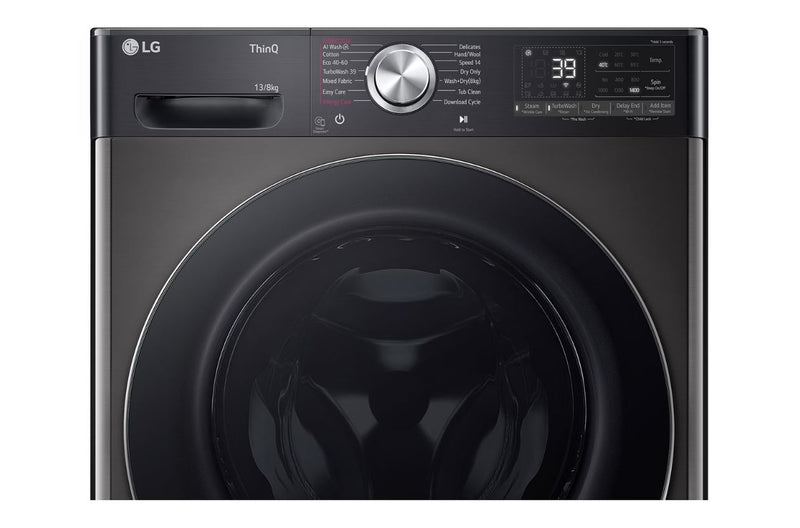 LG 13 - 8kg Black Washer Dryer Combo - AI F4Y9LCP2ZB - Metro Homecentre Menlyn