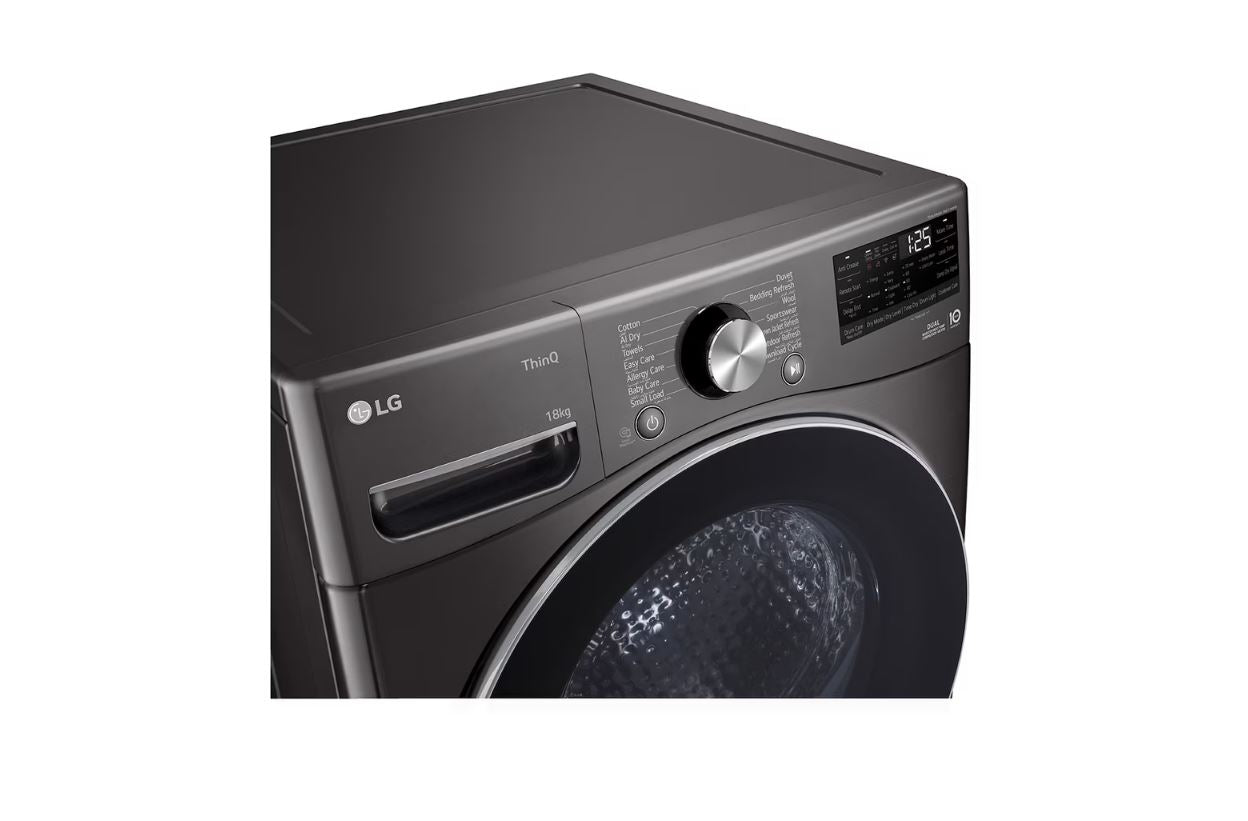 LG 18kg Black Steel Tumble Dryer RH18U8JVCW - Metro Homecentre Menlyn