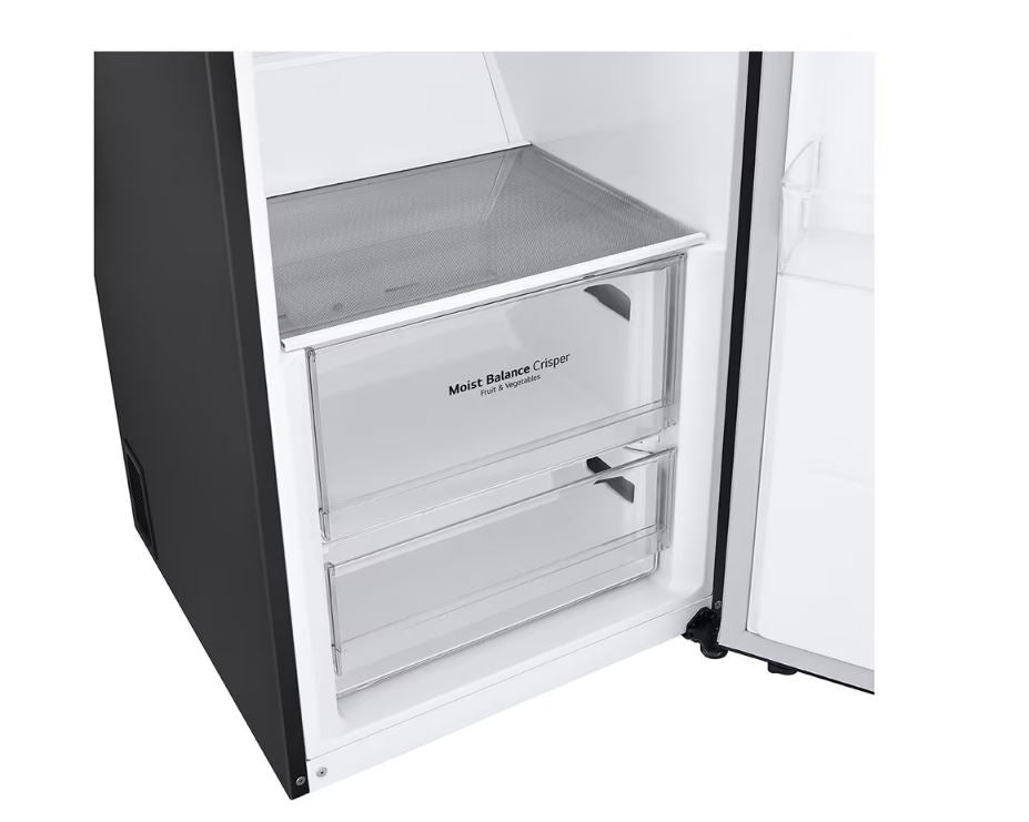 LG 386L Matte Black Upright Fridge GCF411EQDM - Metro Homecentre Menlyn