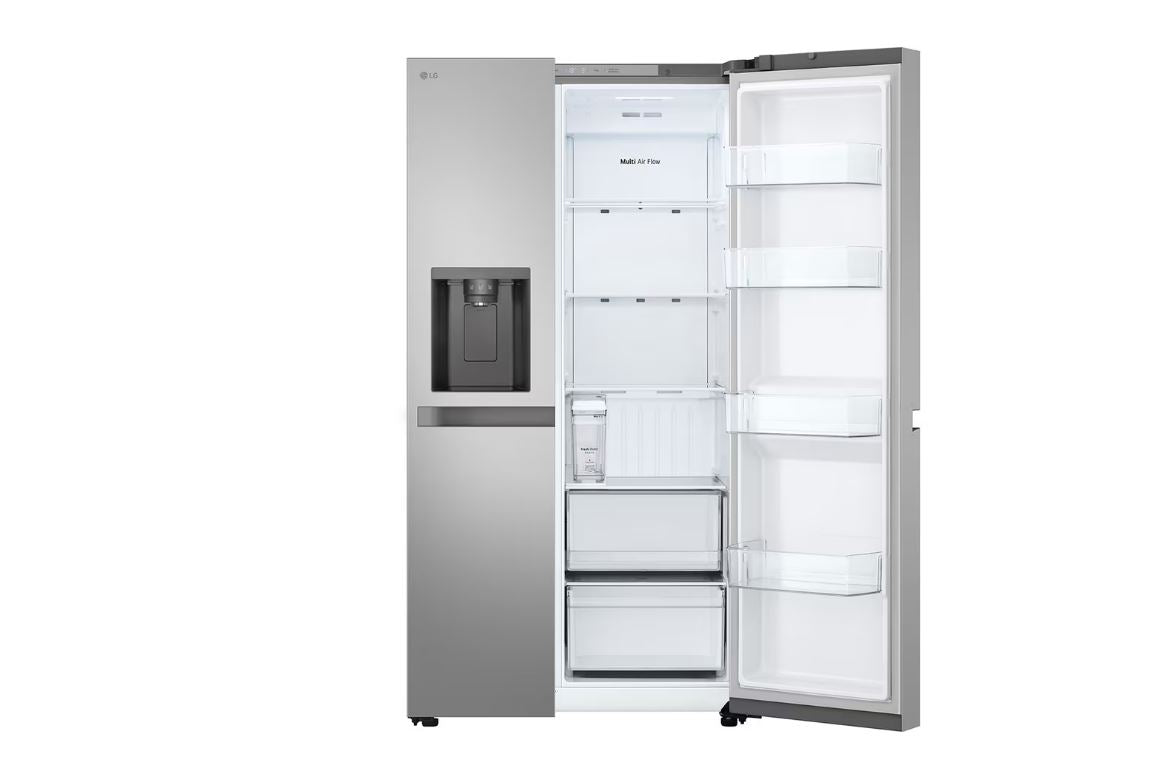LG 617L Silver Side by Side Fridge Freezer GCL257KLKW - Metro Homecentre Menlyn