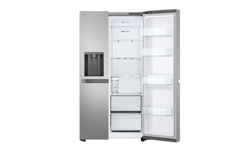LG 617L Silver Side by Side Fridge Freezer GCL257KLKW - Metro Homecentre Menlyn