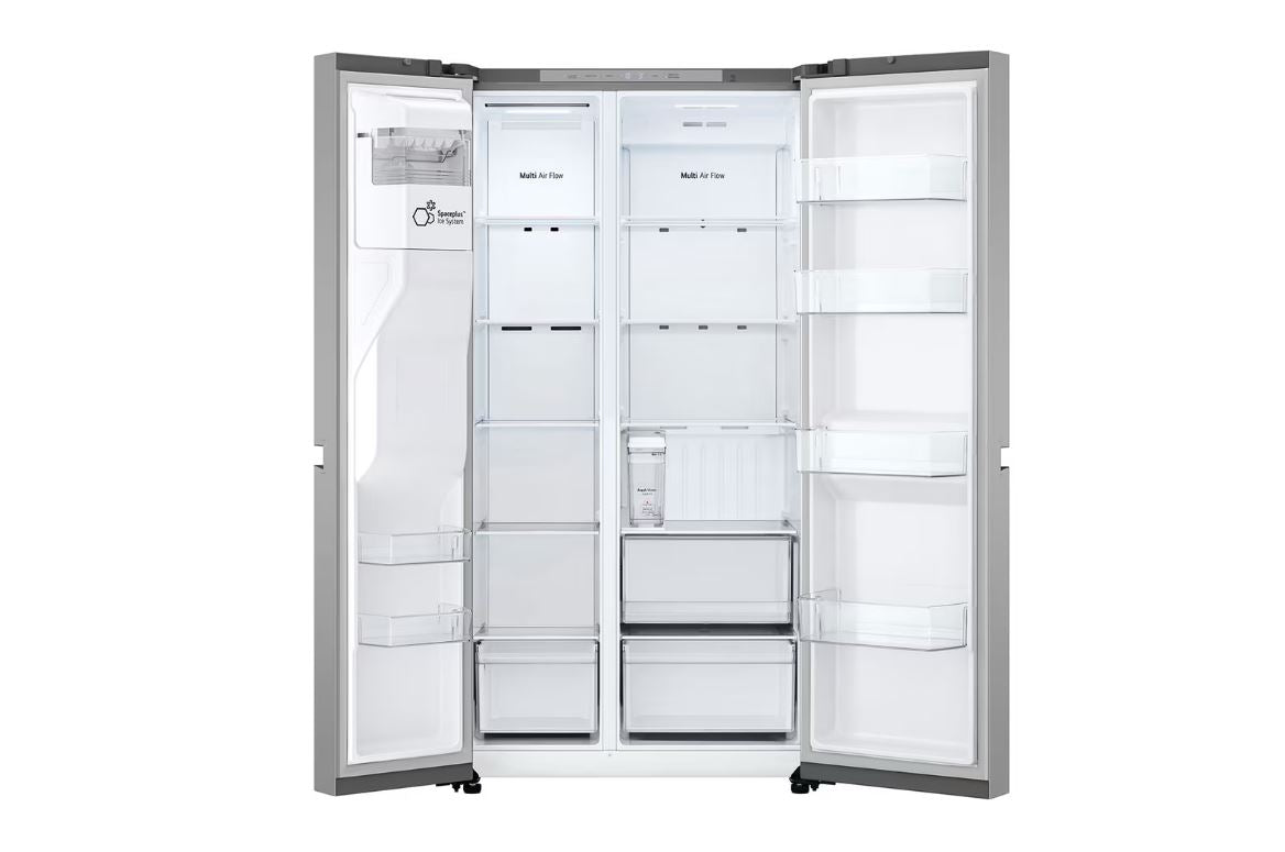 LG 617L Silver Side by Side Fridge Freezer GCL257KLKW - Metro Homecentre Menlyn