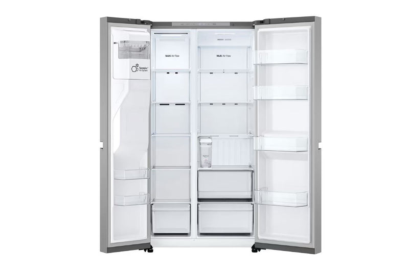 LG 617L Silver Side by Side Fridge Freezer GCL257KLKW - Metro Homecentre Menlyn