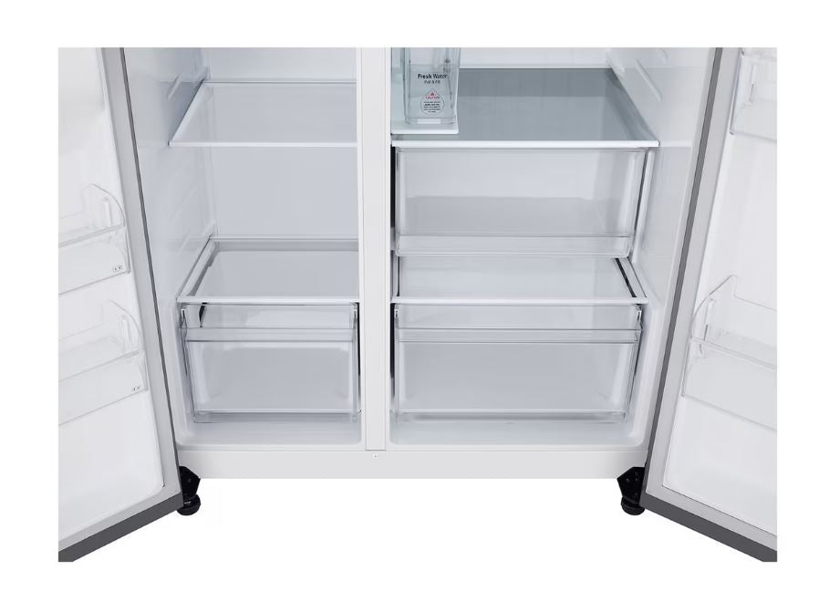 LG 617L Silver Side by Side Fridge Freezer GCL257KLKW - Metro Homecentre Menlyn