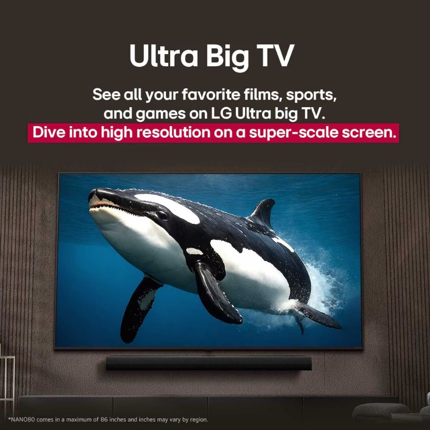 LG 65" NanoCell AI 4K SmartTV - AI Remote 65NANO80A6A - Metro Homecentre Menlyn
