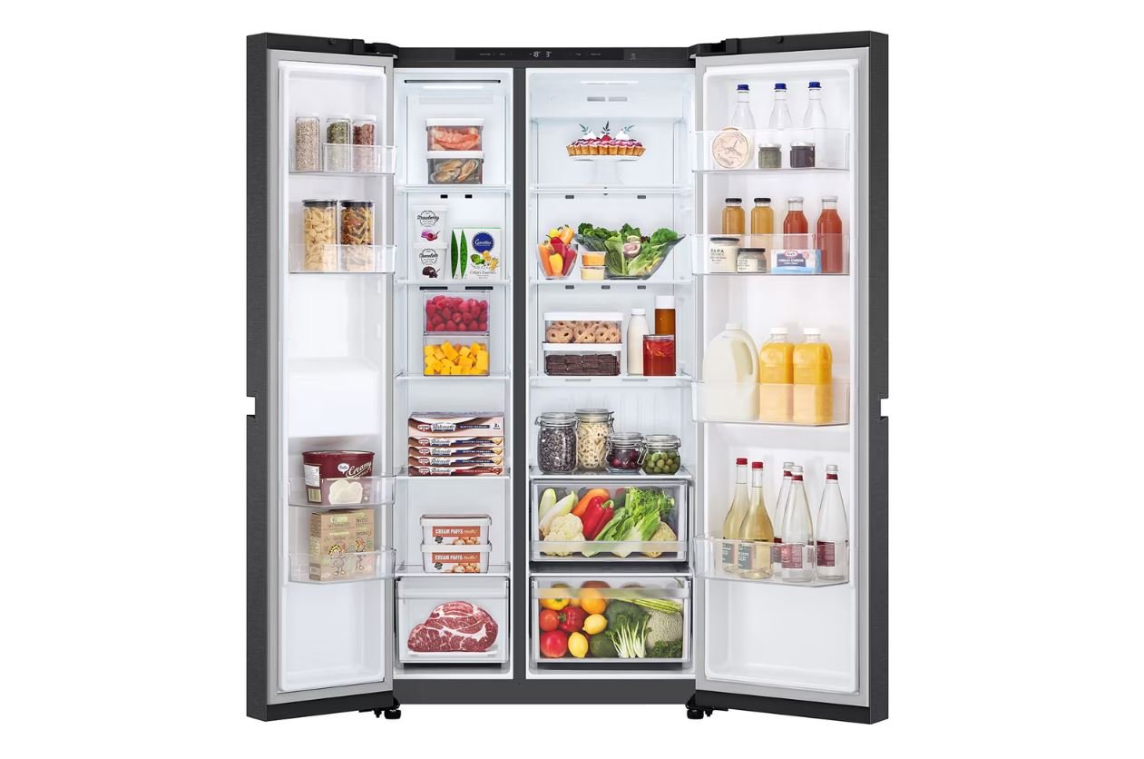 LG 703L Blk Side by Side Fridge Freezer GCB257KQJW - Metro Homecentre Menlyn
