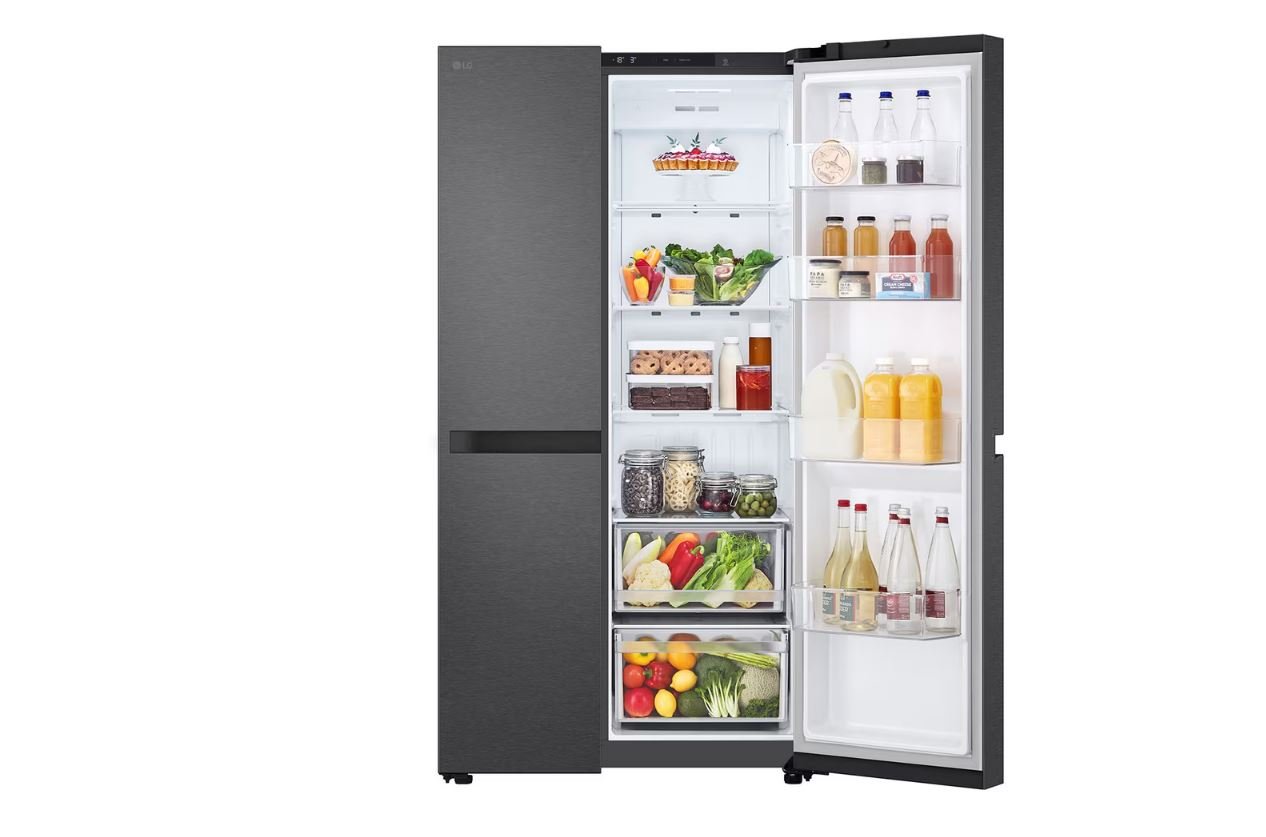 LG 703L Blk Side by Side Fridge Freezer GCB257KQJW - Metro Homecentre Menlyn