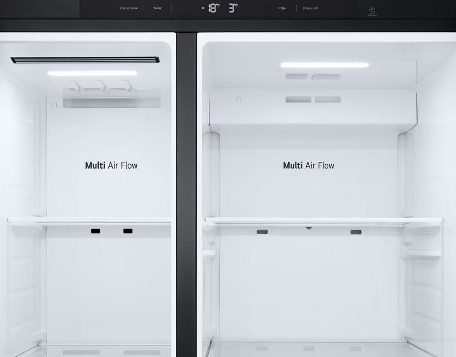 LG 703L Blk Side by Side Fridge Freezer GCB257KQJW - Metro Homecentre Menlyn