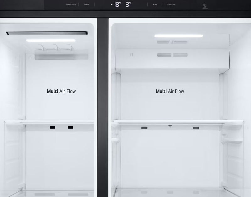 LG 703L Blk Side by Side Fridge Freezer GCB257KQJW - Metro Homecentre Menlyn