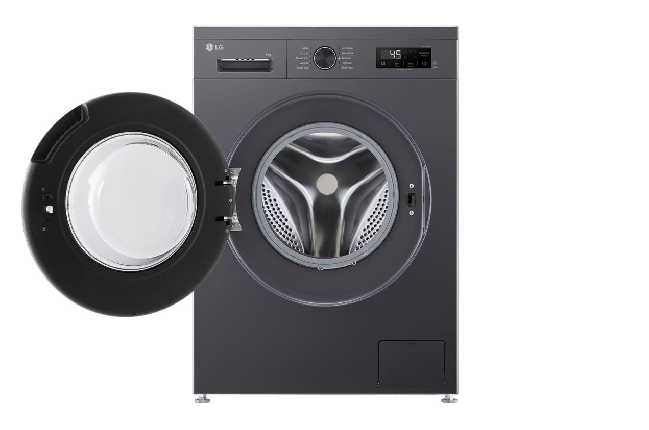 LG 7kg Blk Front Loader Washing Machine F2Y1HYP6J - Metro Homecentre Menlyn